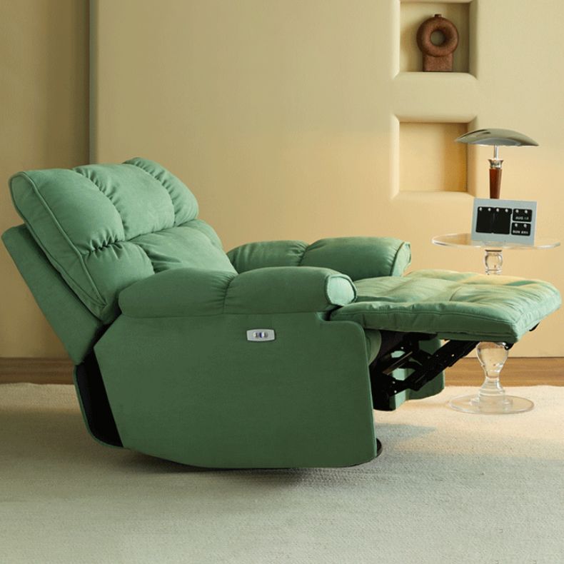 Microsuede Recliner Chair Recliner Swivel Rocker Recliner Chair Solid Color