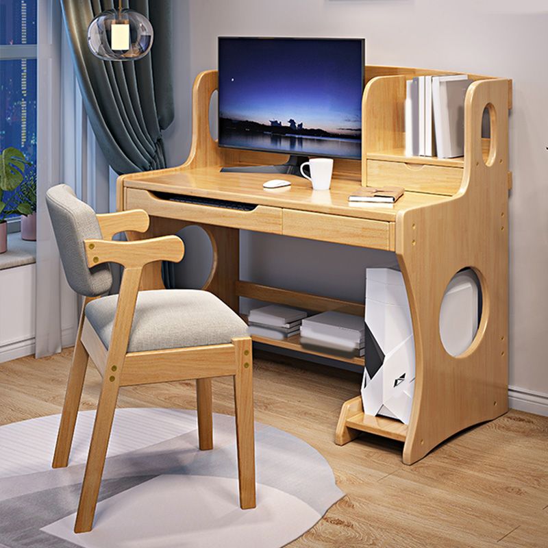 Solid Wood Computer Desk Kids Desks with Drawers 21.7" Width Kids Desk