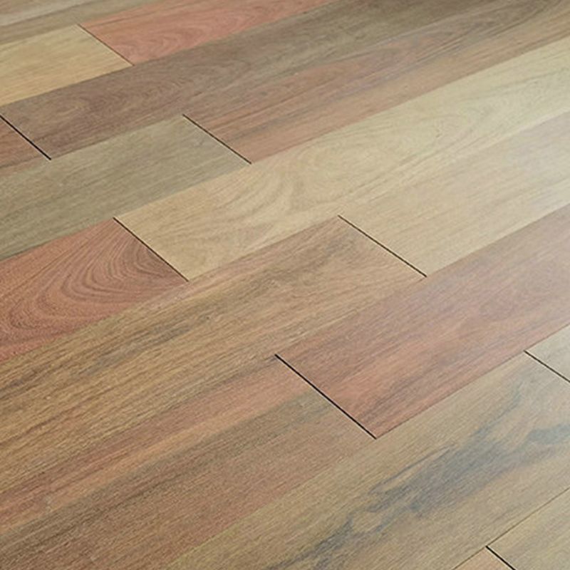 Contemporary Rectangle Wood Tile Smooth Brown Teak Wood for Living Room