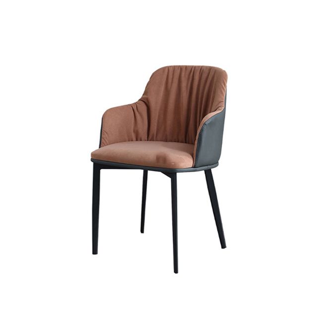 Minimalist Design Upholstered Arm Chair Arm Solid Back Side Chairs