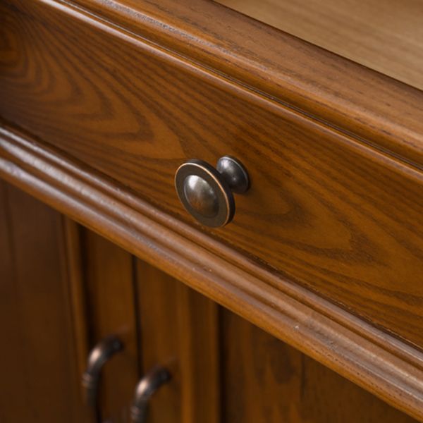 Modern Sideboard in Brown Wooden DIning Sideboard with Doors for Living Room