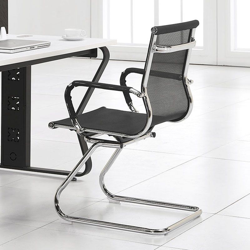 Fixed Arms Conference Chair Modern No Wheels Conference Chair