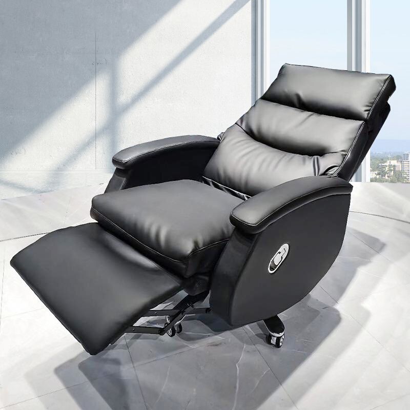 Modern Office Chair Armless Leather Adjustable Seat Height Desk Chair with Wheels