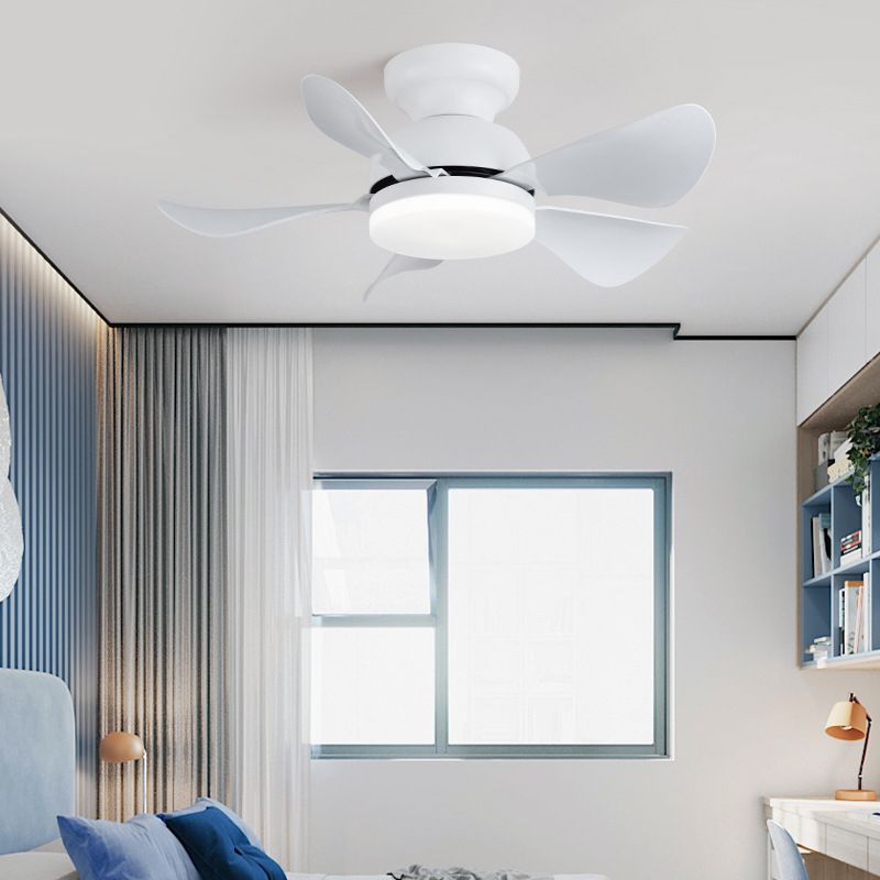 Nordic Style Ceiling Fan Lamp Circle Shape Ceiling Fan Light for Living Room