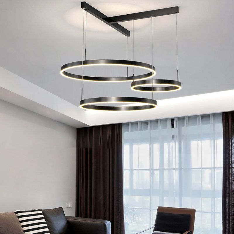 Moderne stijl LED kroonluchter lichtarmatuur aluminium multi -lagen suspensielicht