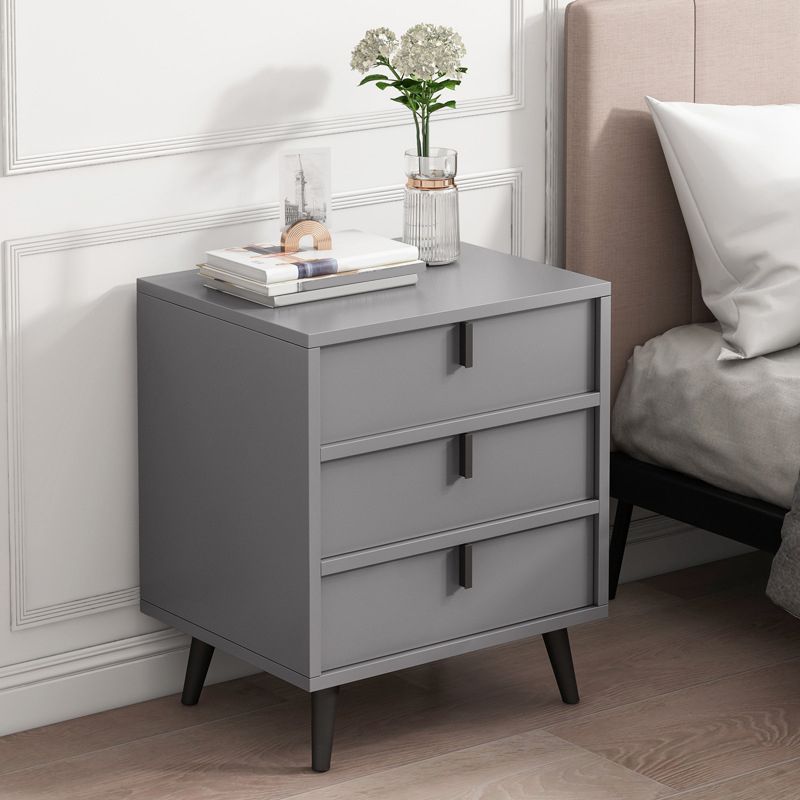 Modern Drawers Included Bedside Cabinet Manufactured Wood Nightstand for Bedroom