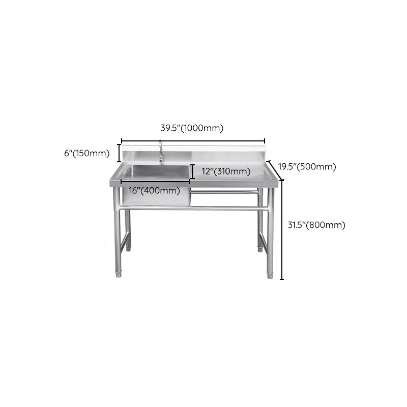 Stainless Steel Sink Undermount Kitchen Sink with Faucet and Base