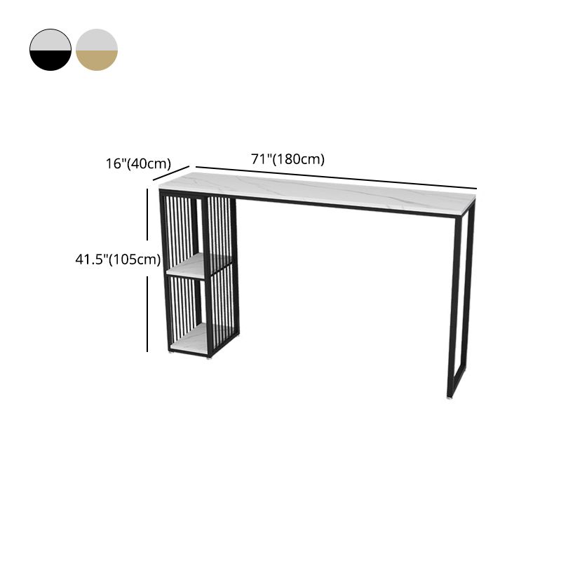 Contemporary Sintered Stone Table Rectangle Bar Counter Table for Home