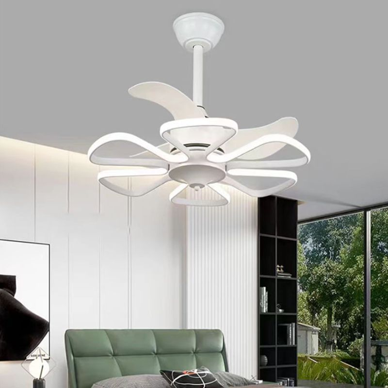 Metal Geometric Shape Ceiling Fan Modern Style 1 Light Ceiling Fans Fixtures