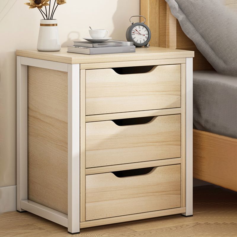 Contemporary Drawer Storage Bedside Cabinet Wood Nightstand for Bedroom