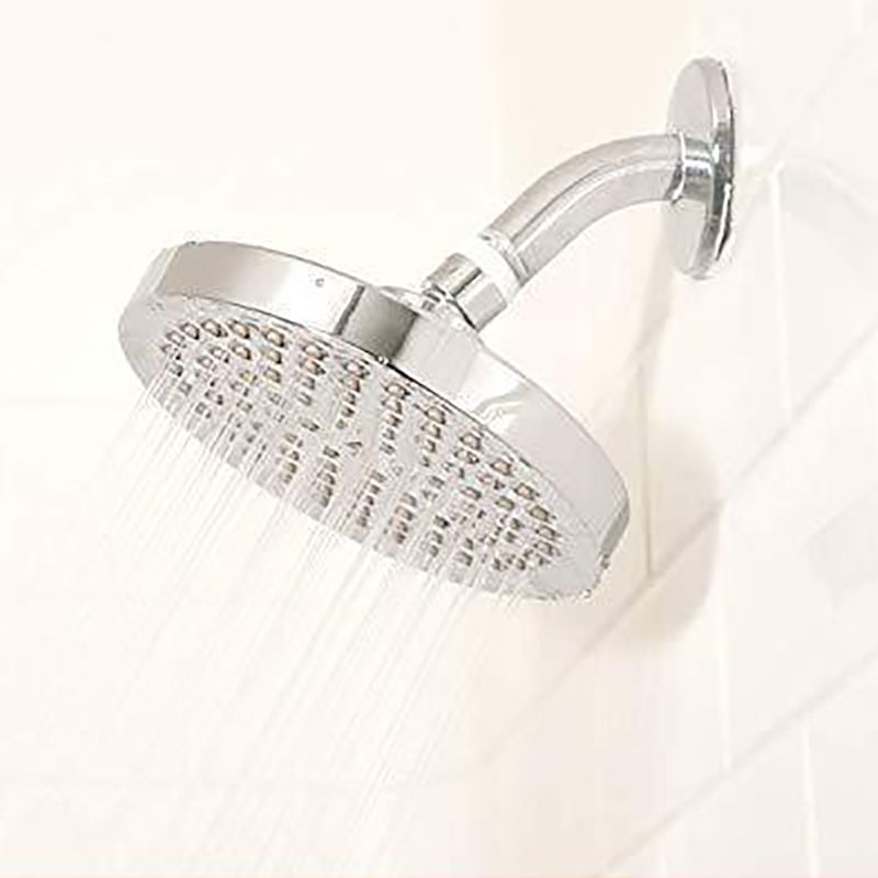 Contemporary Round Fixed Shower Head Wall-Mount Silver Shower Head