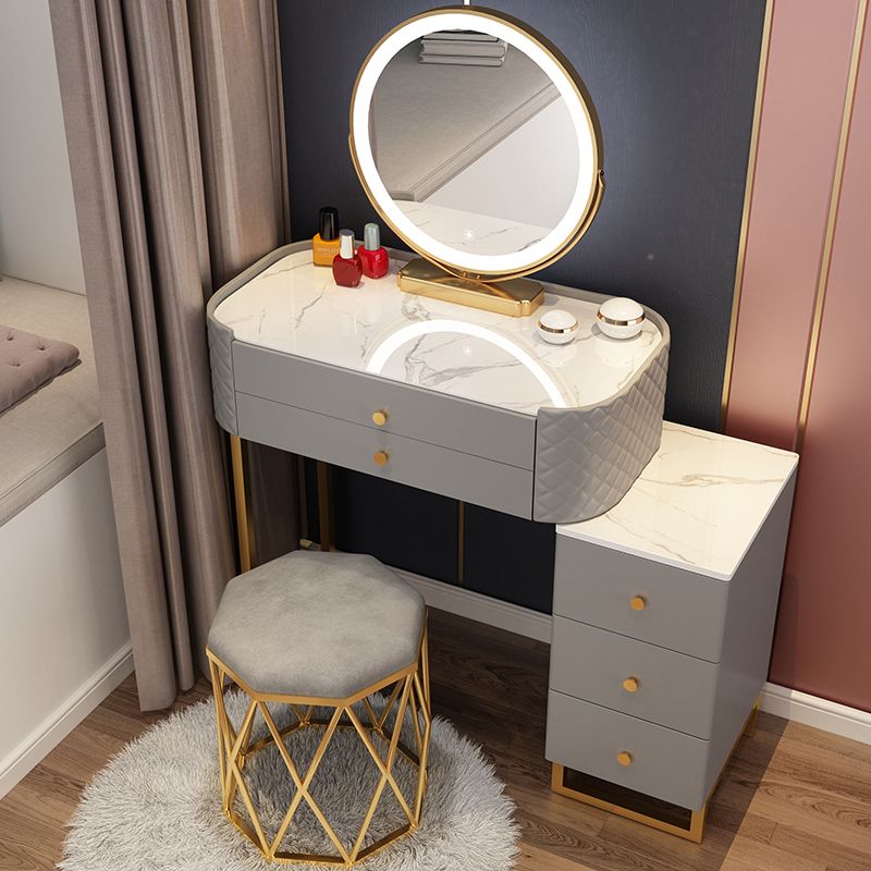 Make-up Vanity Contemporary With Drawer Lighted Mirror Bedroom Standing