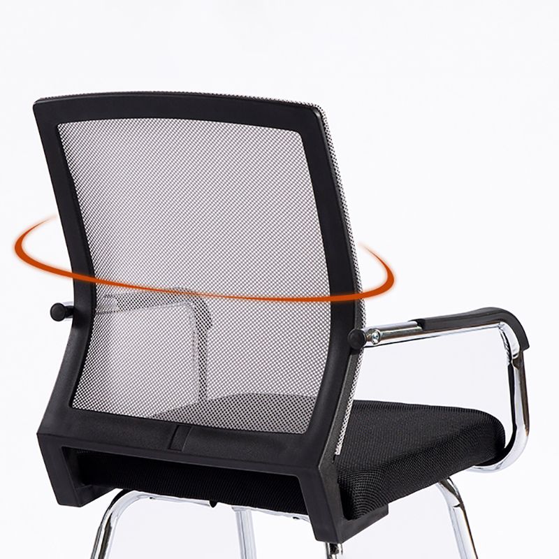 Metal Base Contemporary Arm Office Chair Mid-Back Conference Chair