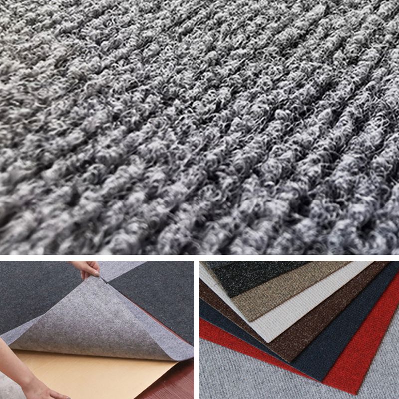 Dark Color Level Loop Carpet Tile Self Adhesive Indoor Office Carpet Tiles