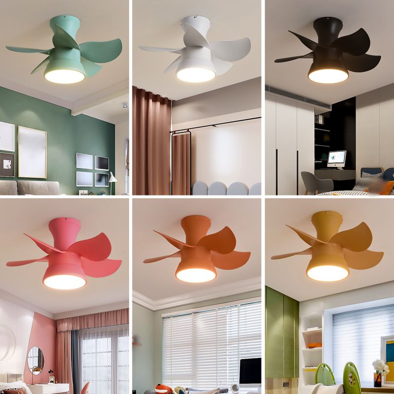 Modern Style Ceiling Fan Lighting Metal 1 Light Ceiling Fan Light for Children's Room