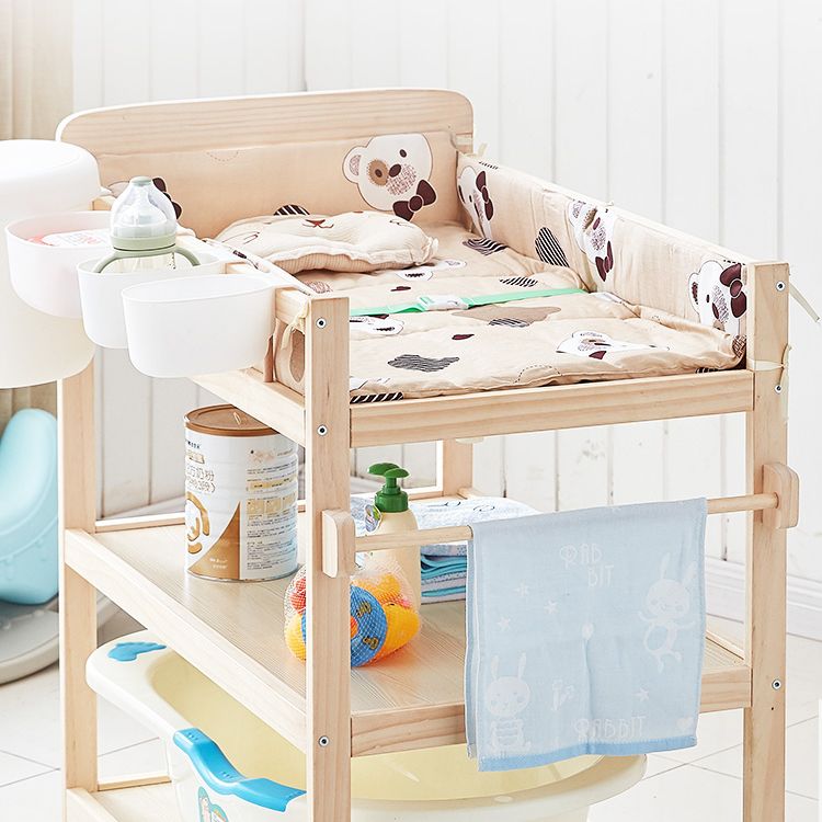 Wooden Baby Changing Table Flat Top Changing Table with Shelf