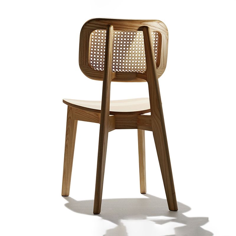 Contemporary Open Back Chair Solid Wood Dining Side Chair for Indoor