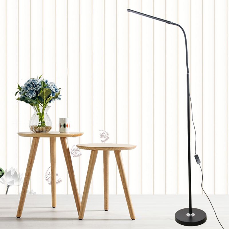 1-Light Modern Linear Floor Lamp Metal LED Floor Light for Living Room