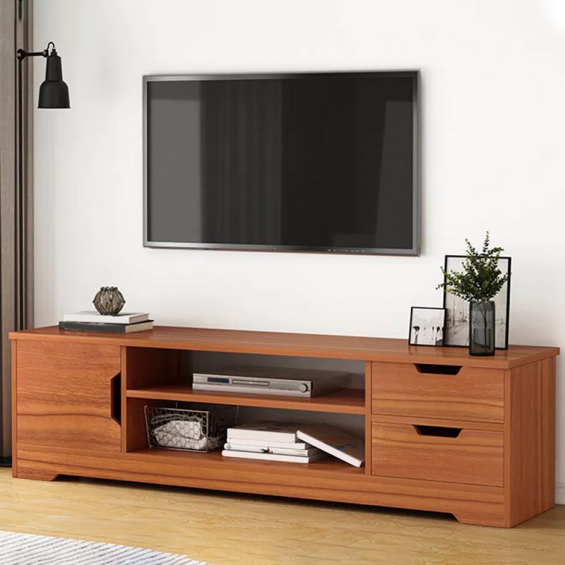 Open Shelving TV Media Stand Scandinavian TV Media Console with Drawers