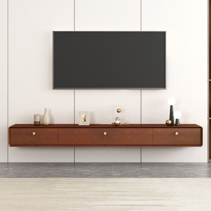 Wooden TV Media Stand Contemporary Media Console with 2 Drawers