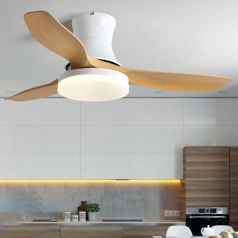 Modern 3-Blade Ceiling Fan Lighting with Acrylic for Dining Room