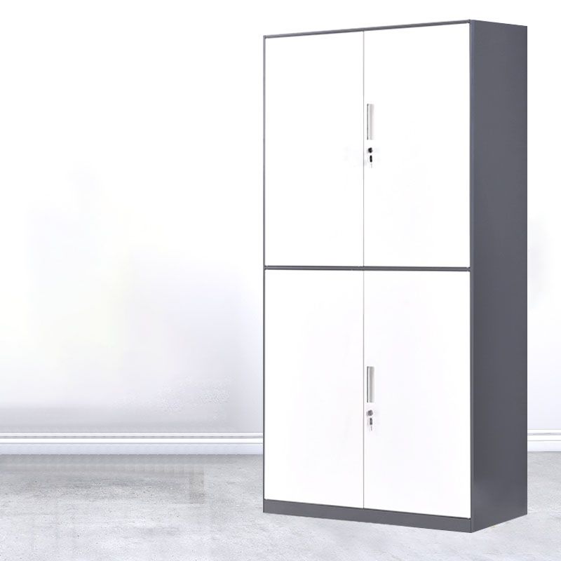 Contemporary File Cabinet Steel Frame Vertical File Cabinet with Key Lock