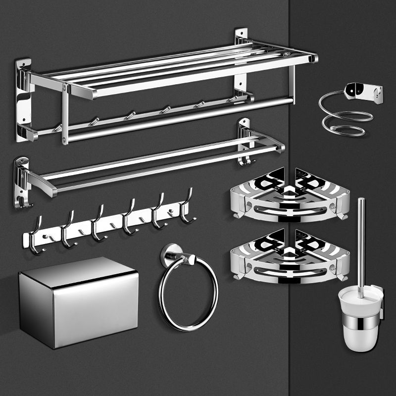 Modern Bath Hardware Set Silver Bathroom Accessories Hardware Set