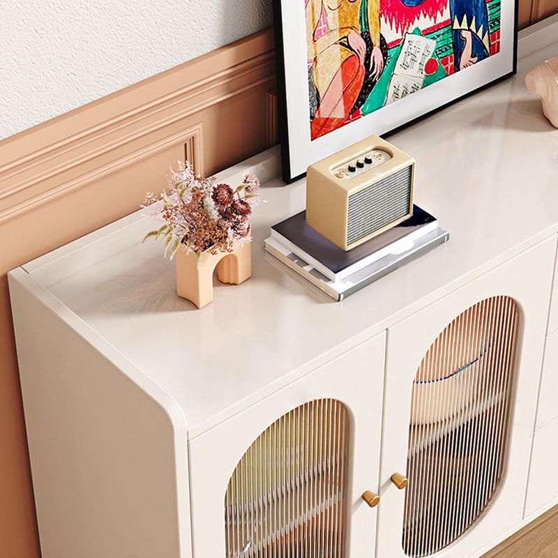 Contemporary White Sideboard Cabinet Sideboard Cabinet with Glass Doors