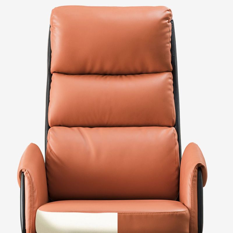 Modern Slide High Back Office Chair Leather Executive Chair with Footrest