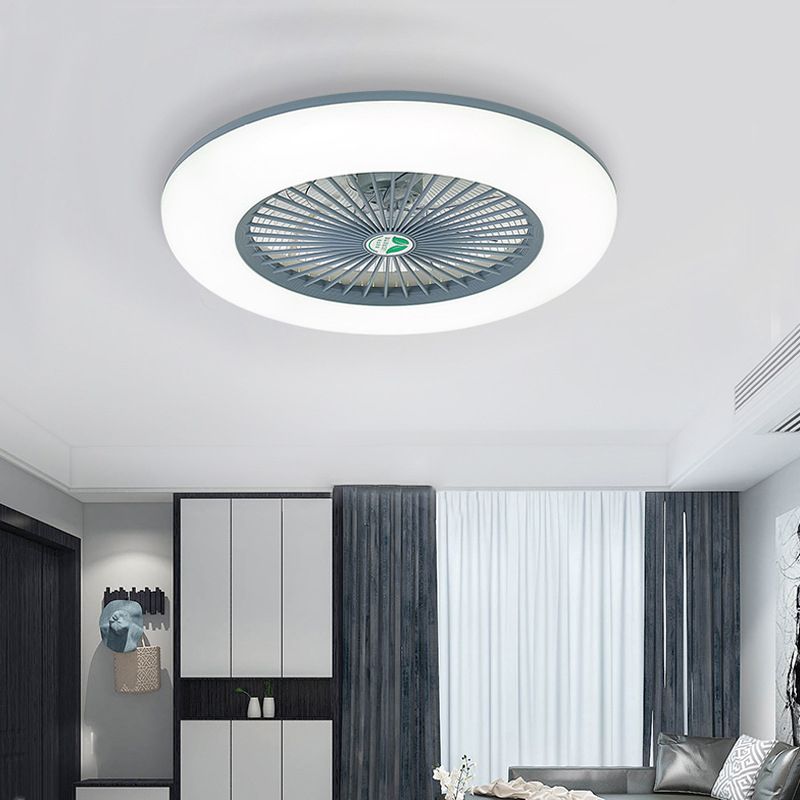 Modern LED Ceiling Fan Light Simple Flush Mount Light for Living Room