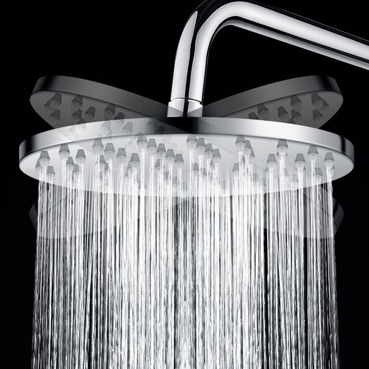 Metal Shower Head Combo Contemporary Round Fixed Shower Head for Bathroom