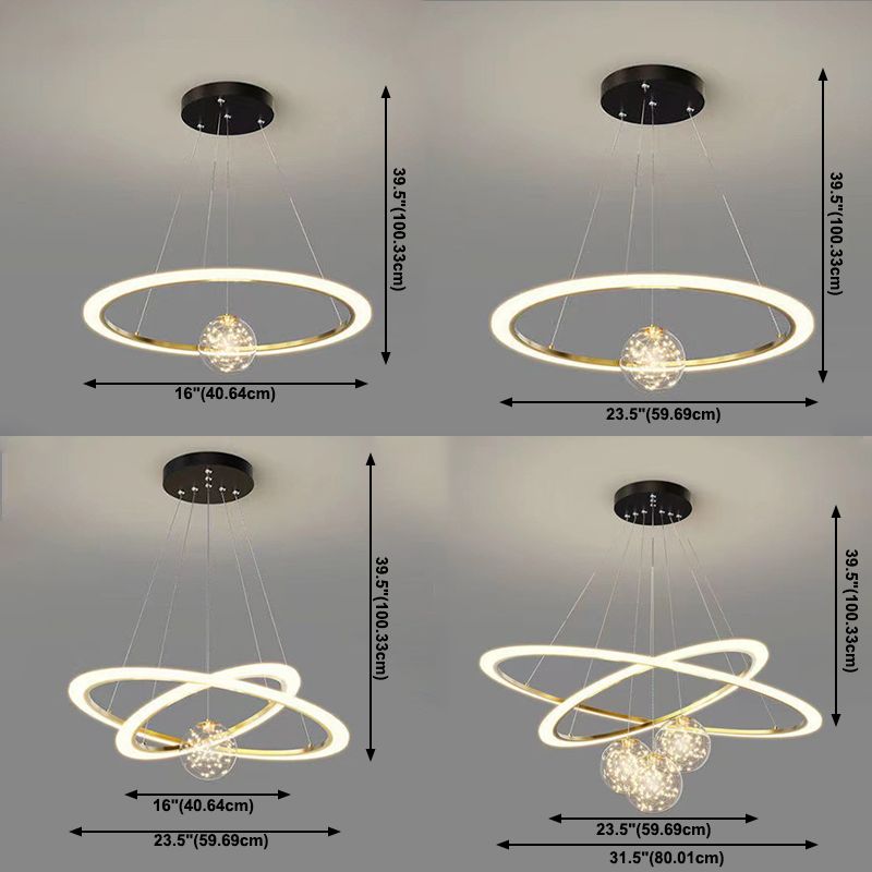 Multi Lights Ring Pendant lustre MODERN MODER STYLE LAMPS HAPPING