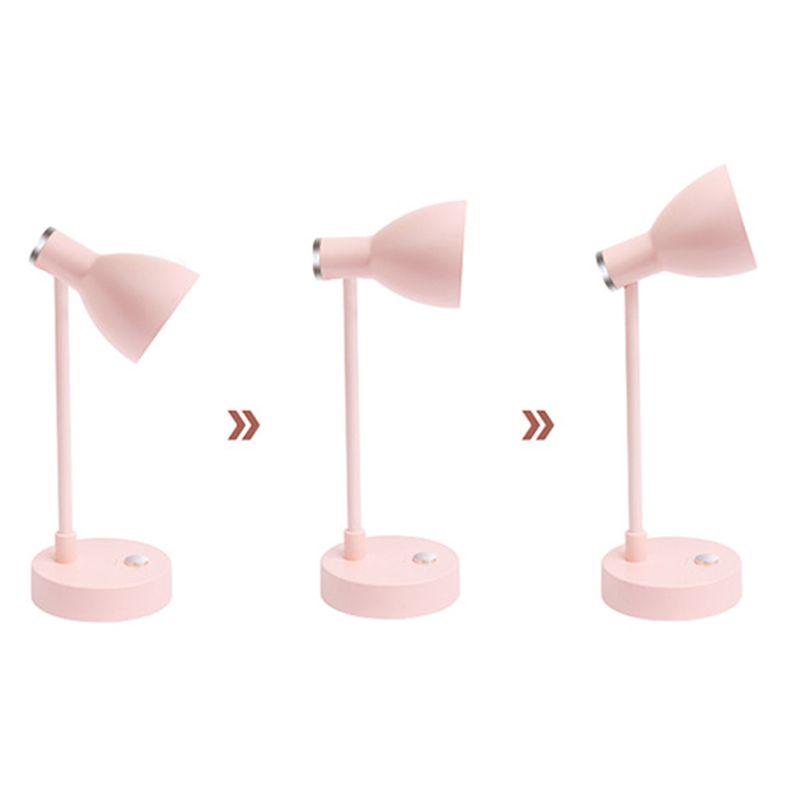 90° Angle Adjustable Macaroon Table Lamp 4-color Optional Bell Shade Lighting Fixture for Bedroom