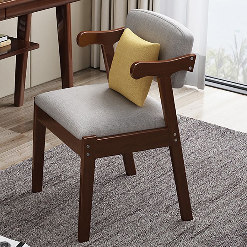 Contemporary No Arm Conference Chair Wood Chair with Legs for Office