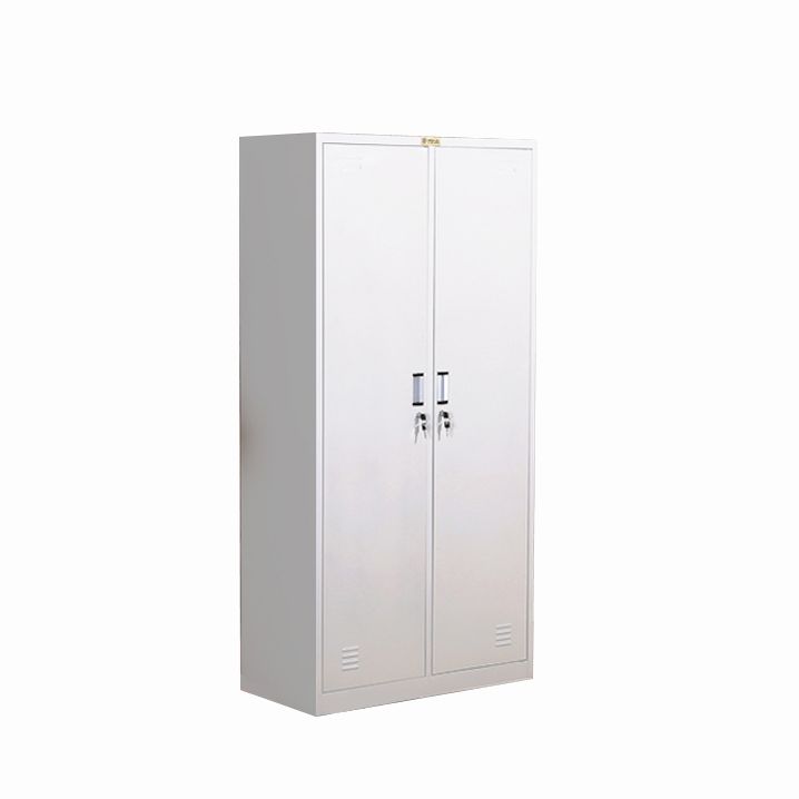 Hinged Metal Wardrobe Armoire Contemporary Grey Wardrobe Cabinet