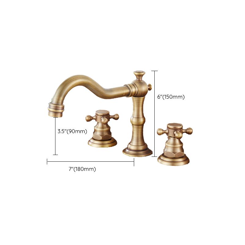 Widespread Bathroom Faucet 3 Holes Low Arc Vessel Sink Bathroom Faucet