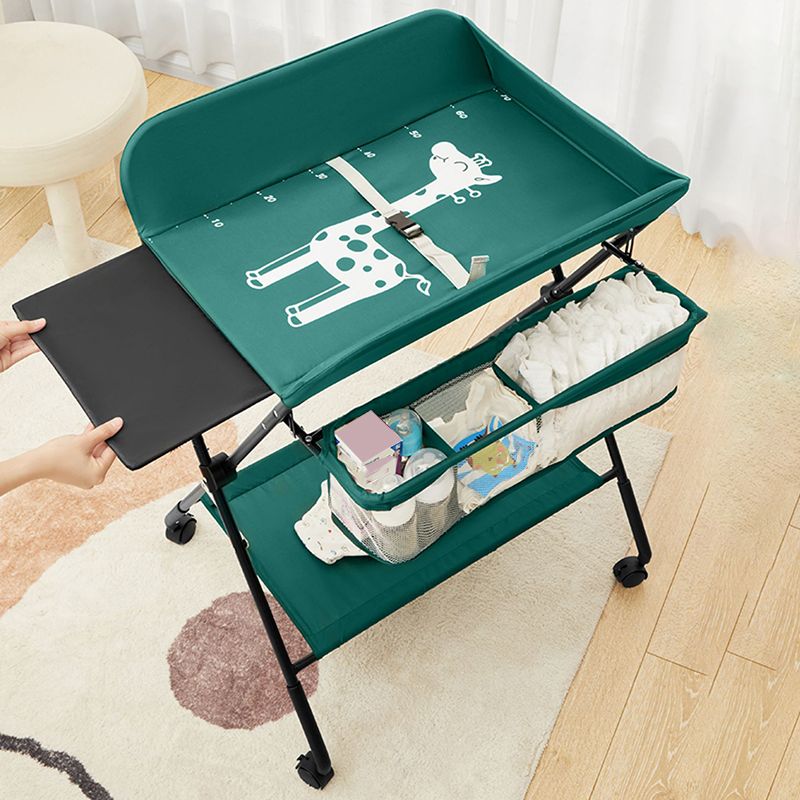 Modern Metal Baby Changing Table Folding Changing Table with Basket