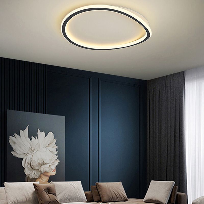 Minimalist Ceiling Light Black & White Household Lamp for Living Room Dining Room