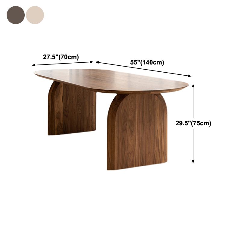 Solid Wood Meeting Table Home Office Oval Modern Writing Desk