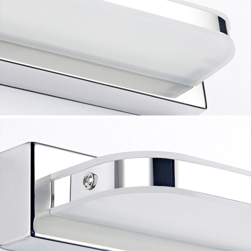 Ultra-Thin Vanity Wall Lights Modern Minimalist Style Stainless Steel Single Vanity Lamp