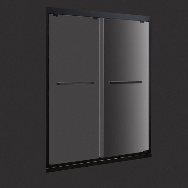 Tempered Glass Bathroom Door, Double Sliding Semi Frameless Shower Door