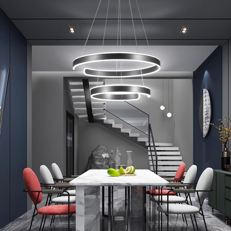 Restaurant géométrique Restaurant Pendant Pendant Light Aluminium LED HORDING LED