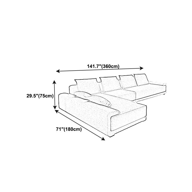 Contemporary Loose Back Square Arm Sofa with Slipcovered for Living Room