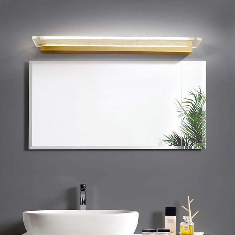 Contemporary Bath Bar Vanity Lighting Golden LED Light for Bathroom