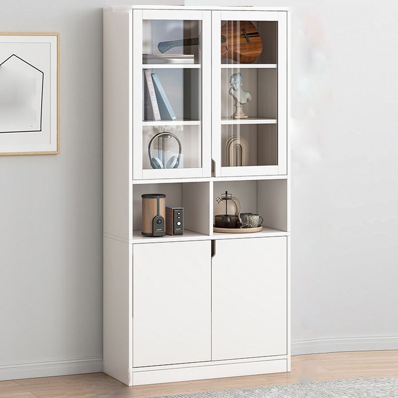 Contemporary Filing Cabinet Storage Shelves Glass Detail Wood File Cabinet