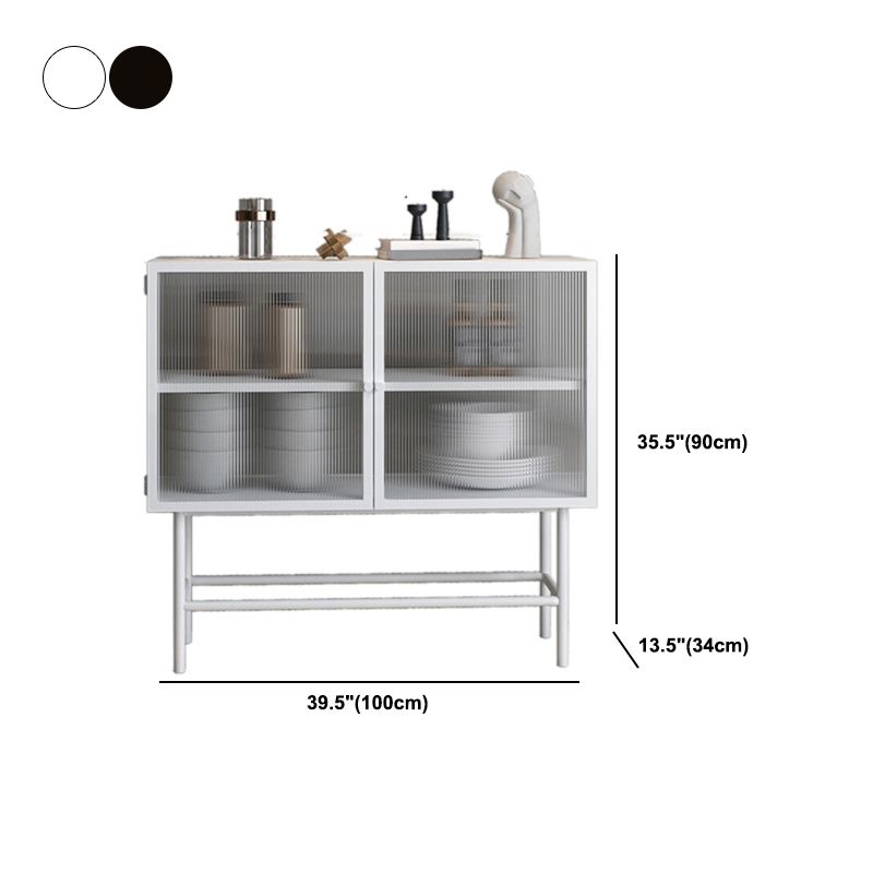 35"H Display Cabinet Glass Door Storage Cabinet for Living Room