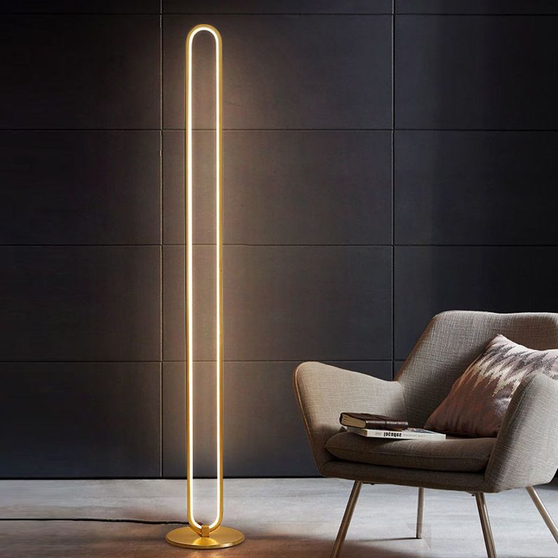 Modern Style Metal Floor Lamp Linear LED Floor Light for Bedroom