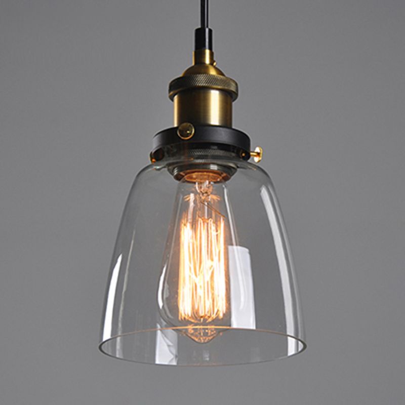 Cone Pendant Lighting Industrial Ceiling Lights Glass 1 Light Hanging Lights