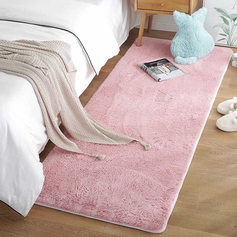 Multi-Colored Plain Rug Fluffy Calming Indoor Rug Pet Friendly Anti-Slip Backing Carpet for Room Decor