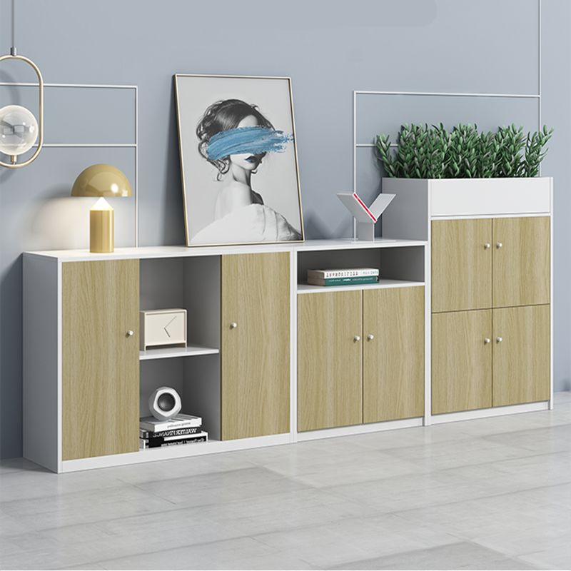 Modern Filing Cabinet Contrast Panel Wood File Cabinet for Home Office